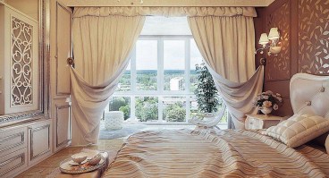 Классические шторы для спальни в Кирове